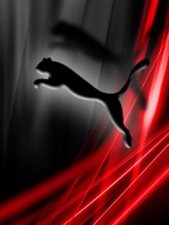 Logo de Puma con Fondo Rojo