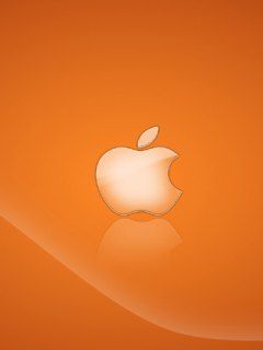 Logo de Apple en Fondo Naranja