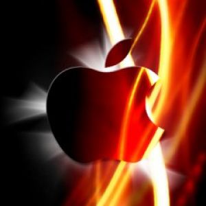 Logo de Apple con Llamas