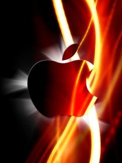 Logo de Apple con Llamas