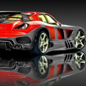 Coche Deportivo Rojo Elegante