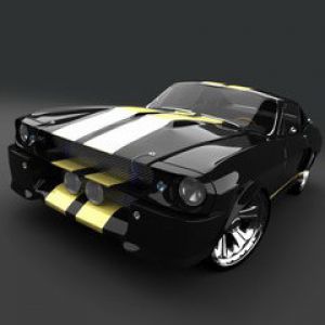 Coche Negro y Amarillo Elegante