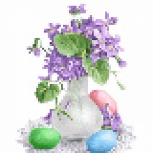 Flores y Huevos de Pascua