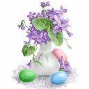 Flores y Huevos de Pascua