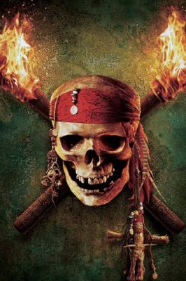 Calavera Pirata con Llamas