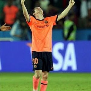 Celebración de Lionel Messi