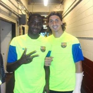 Jugadores del Barcelona en Entrenamiento