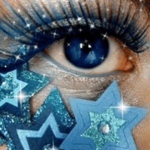Arte del Ojo Azul Brillante