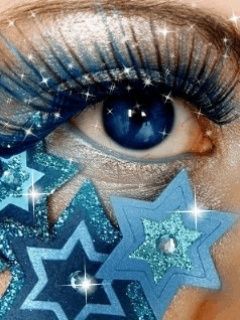Arte del Ojo Azul Brillante