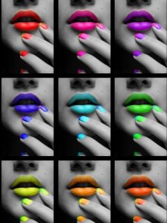 Labios y Uñas Coloridos