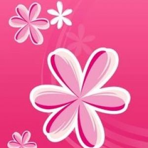 Arte Digital de Flores Rosadas