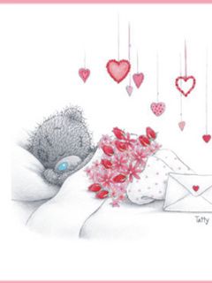 Tierno Oso con Corazones