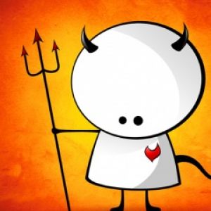 Ilustración de un diablillo lindo