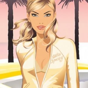 Ilustración de Chica Rubia Estilosa