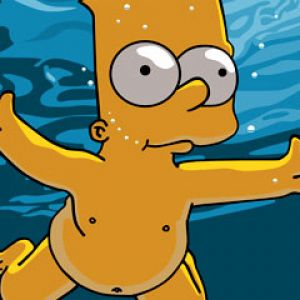 Bart Simpson Nadando
