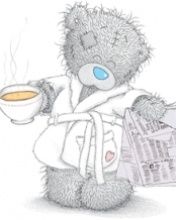Teddy Bear Adorable con Café
