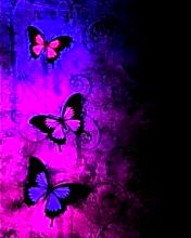 Mariposas Coloridas en Fondo Oscuro