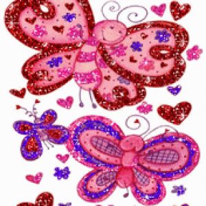 Mariposas y Corazones Brillantes