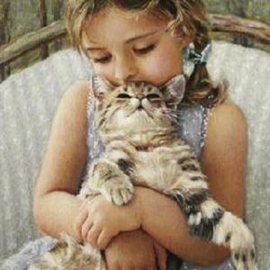 Niña con Gato