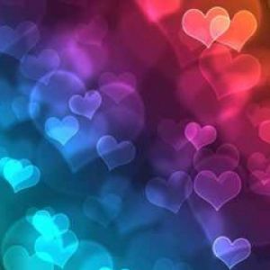 Fondo Bokeh Colorido con Corazones