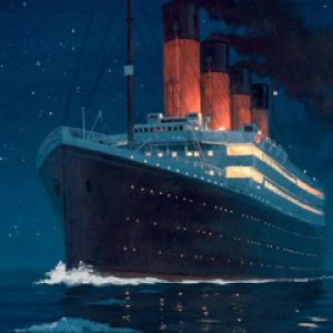 Barco Titanic de Noche