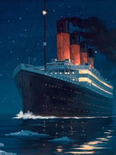 Barco Titanic de Noche