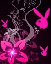 Diseño Floral Rosa con Conejos