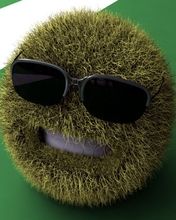 Bola de Hierba Divertida con Gafas de Sol