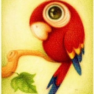 Ilustración de Loro Colorido