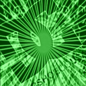 Símbolo del Dólar Abstracto Verde