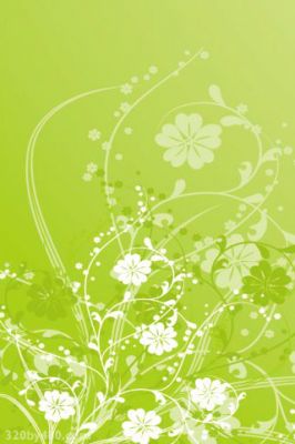 Diseño Abstracto Verde Floral