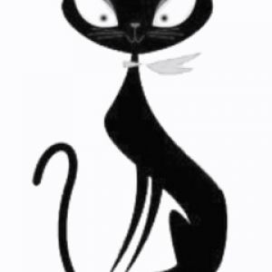 Ilustración de Gato Negro Lindos