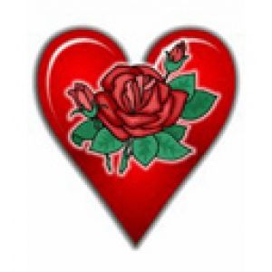 Corazón con Diseño de Rosa