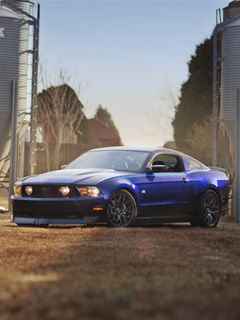 Coche Mustang Azul