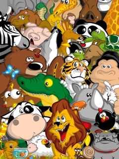 Animales de Dibujos Animados Coloridos