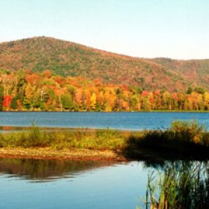 Paisaje de Lago en Otoño