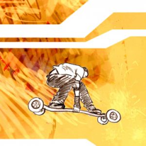 Ilustración de Skateboarding