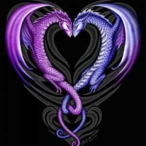 Arte de Dragones en Forma de Corazón