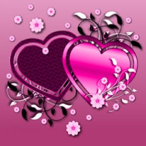 Corazones Rosas y Flores