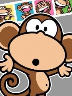 Mono de Dibujos Animados Lindos