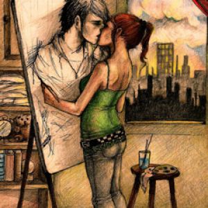 Ilustración Artística Romántica