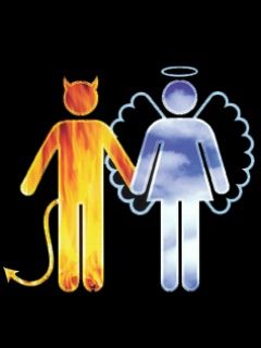 Pareja de Diablo y Ángel