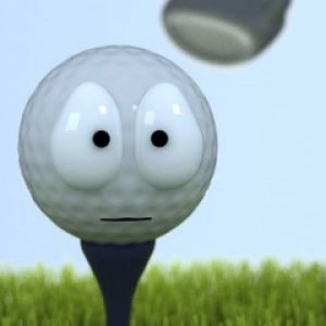 Personaje Divertido de Pelota de Golf