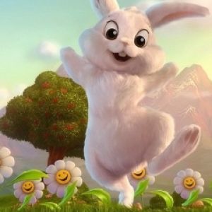 Conejo de Dibujos Animados Feliz