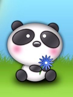 Panda Linda con Flor