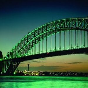 Puente de la Bahía de Sídney de Noche
