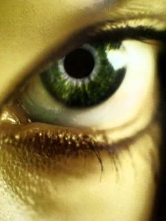 Primer Plano de Ojo Verde