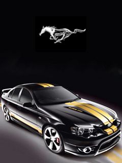 Ford Mustang Negro con Rayas