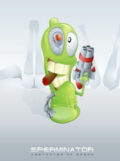 Personaje de Caricatura Sperminator
