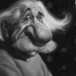 Caricatura de Einstein